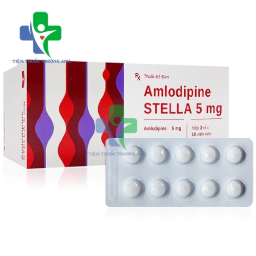 Amlodipine Stella 5mg - Thuốc điều trị tăng huyết áp và đau thắt ngực